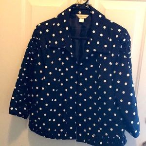 Navy Blue With white polka dots jacket